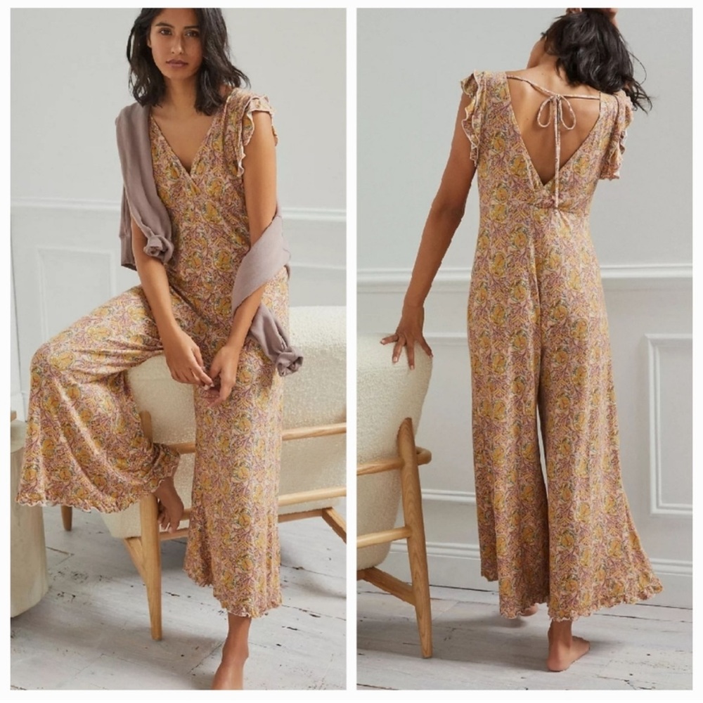 Anthropologie Matilda ruffled jumpsuit pants bottoms